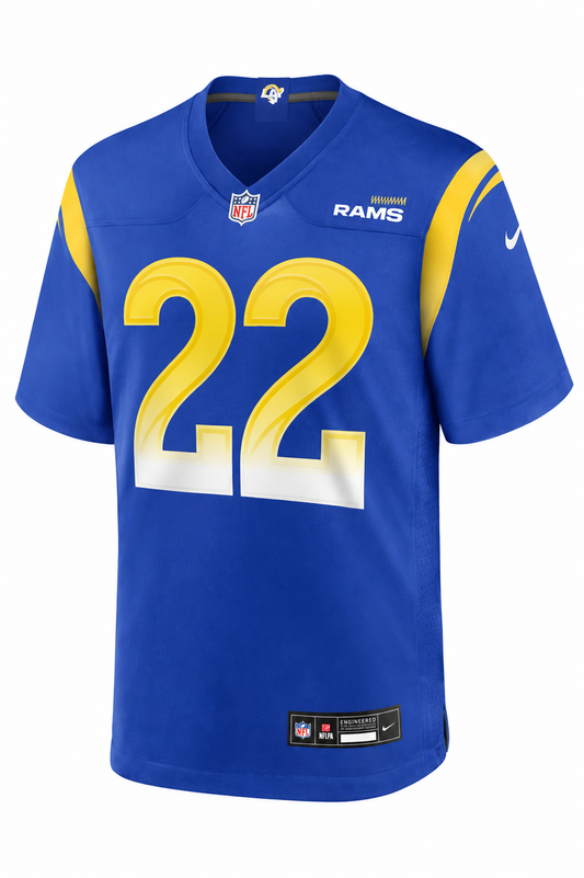 Camiseta NFL Los Angeles Rams Blake Corum #22 Azul