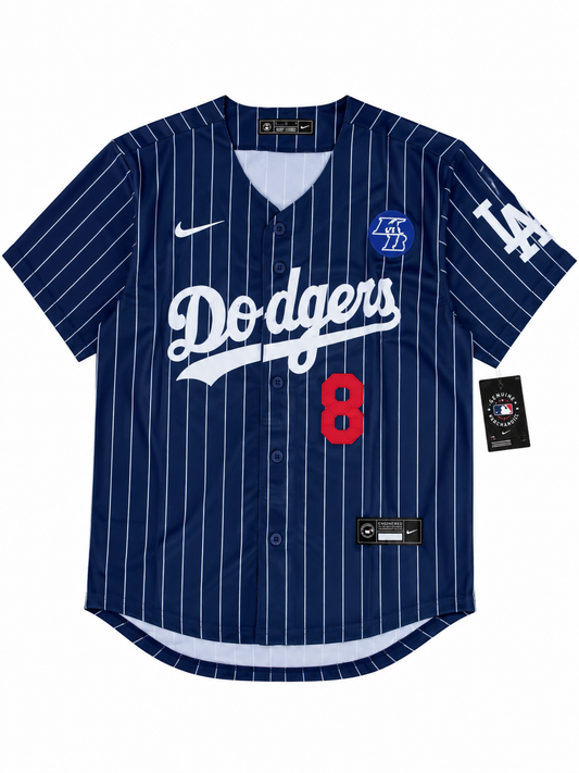 Camiseta MLB Los Angeles Dodgers #8 Azul Marino